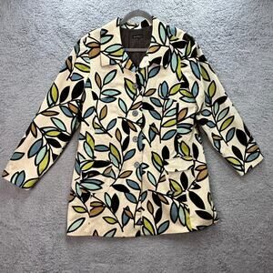 Bently A. Women's XL Floral Jacket Velvet Designs Colorful Lined Warm‎ Unique